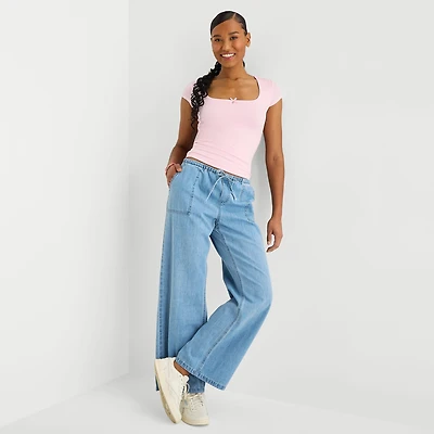 Forever 21 Womens Juniors Straight Pull-On Pant