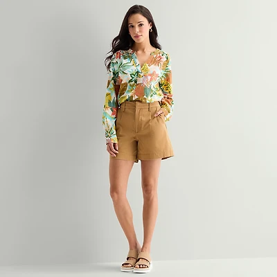 St. John's Bay Womens Pleated Short