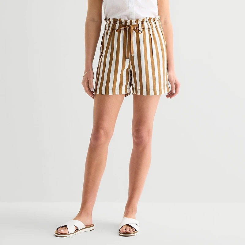 St. John's Bay Womens High Rise Pull-On Short