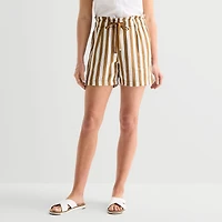 St. John's Bay Womens High Rise Pull-On Short