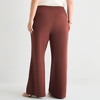 Bold Elements Womens Plus Wide Leg High Rise Trouser