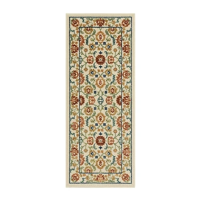 Maples Persian Tan Floral Indoor Rectangular Runner
