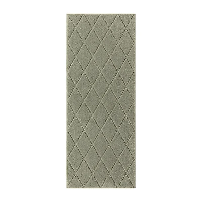 Maples Diamond Gray Indoor Rectangular Runner