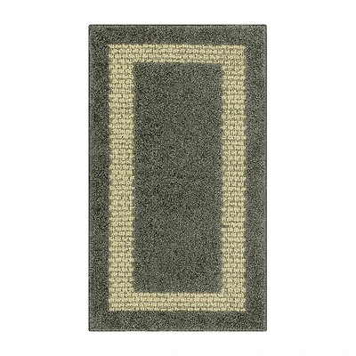 Maples Solid Cut and Loop Indoor Rectangular Accent Rug