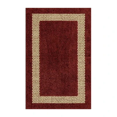 Maples Solid Cut and Loop Indoor Rectangular Accent Rug