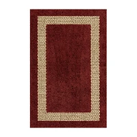 Maples Solid Cut and Loop Indoor Rectangular Accent Rug