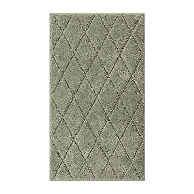 Maples Diamond Gray Indoor Rectangular Accent Rug