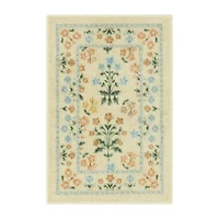 Maples Multi Floral Ivory Indoor Rectangular Accent Rug