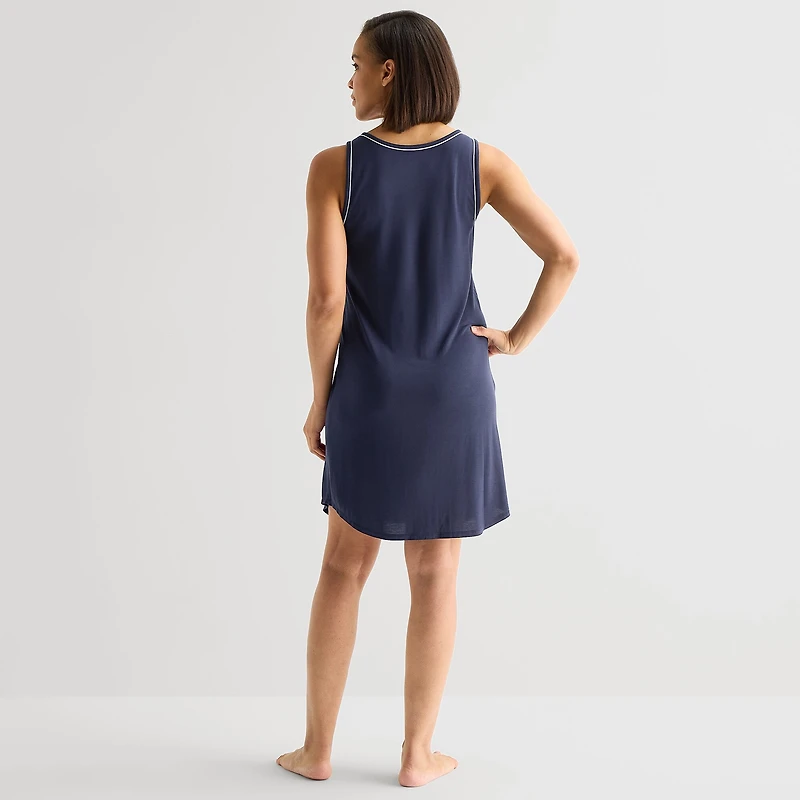 Liz Claiborne Cool and Calm Womens Crew Neck Sleeveless Pajama Top