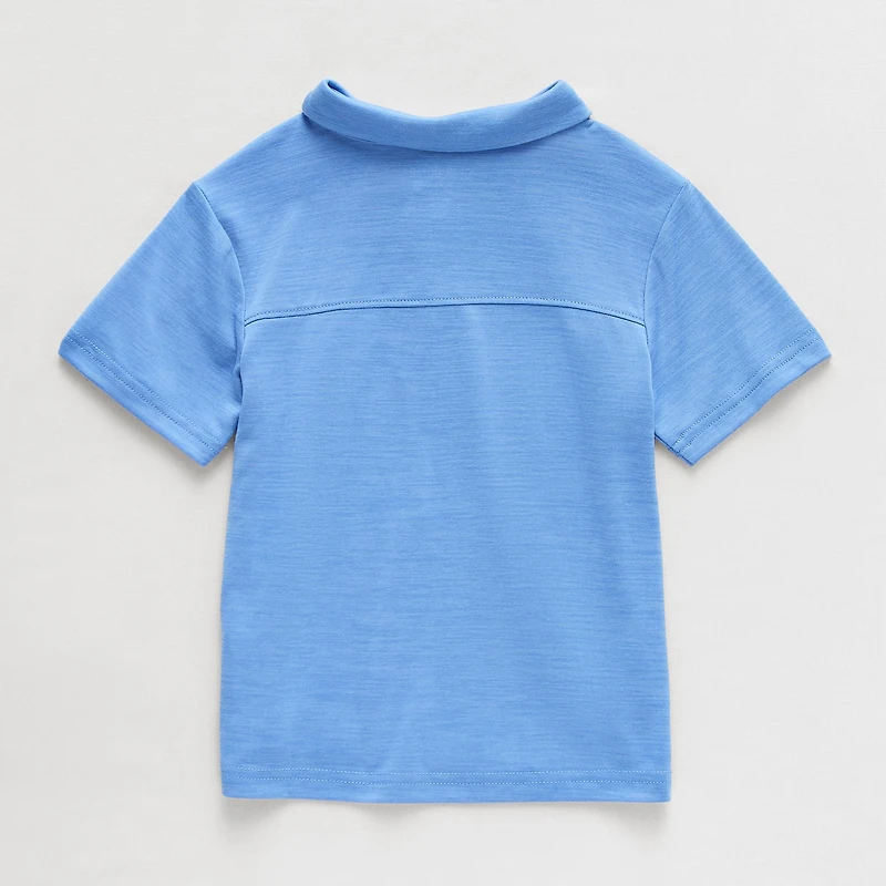 Okie Dokie Toddler & Little Boys Short Sleeve Regular Fit Moisture Wicking Polo Shirt