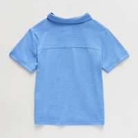 Okie Dokie Toddler & Little Boys Short Sleeve Regular Fit Moisture Wicking Polo Shirt