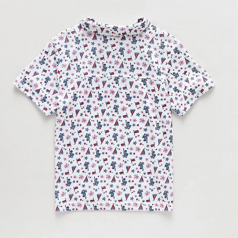 Okie Dokie Toddler & Little Boys Short Sleeve Regular Fit Moisture Wicking Polo Shirt