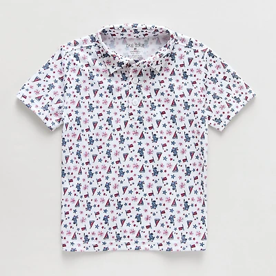 Okie Dokie Toddler & Little Boys Short Sleeve Regular Fit Moisture Wicking Polo Shirt