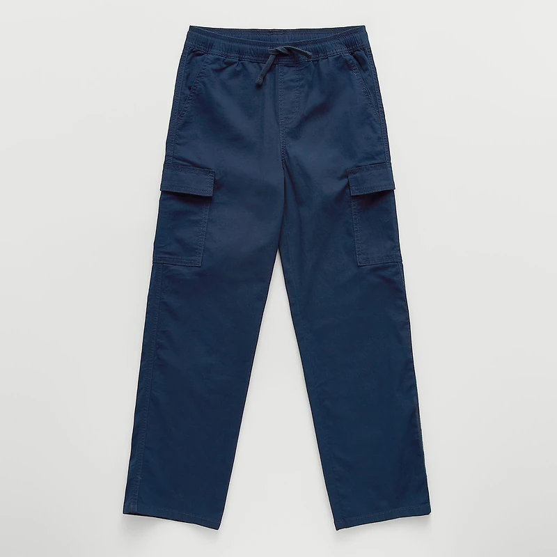 Thereabouts Pull-On Little & Big Kid Boys Drawstring Waist Straight Cargo Pant