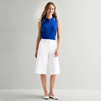 Liz Claiborne Womens Sleeveless Polo Sweater