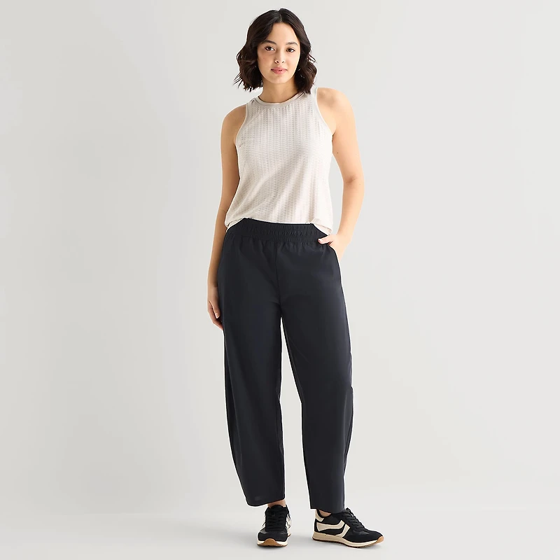 Stylus Womens Wide Leg Mid Rise Pull-On Pant