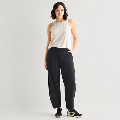 Stylus Womens Wide Leg Mid Rise Pull-On Pant