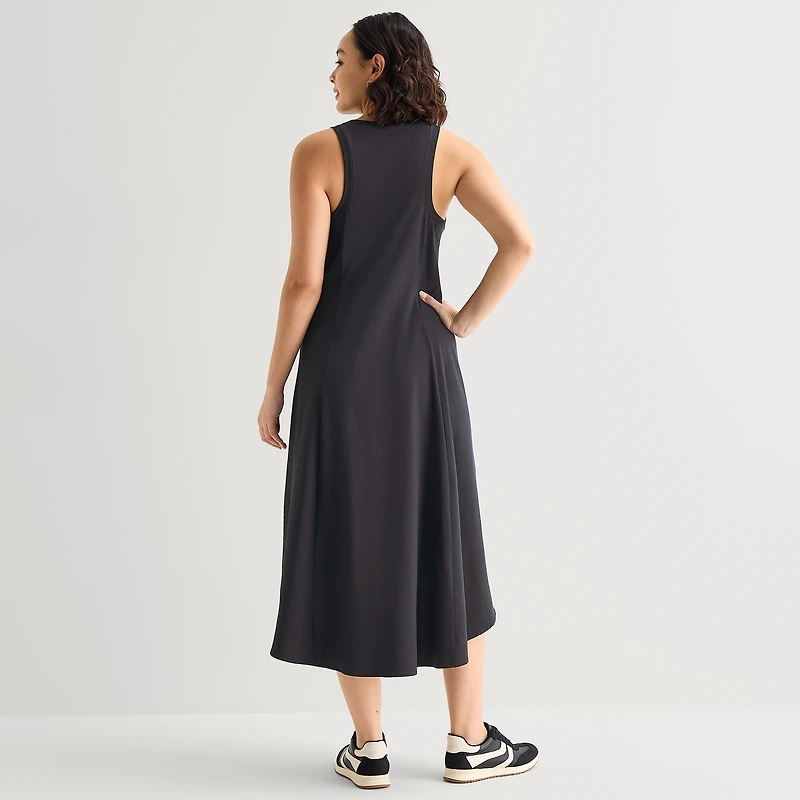 Stylus Easy Tank Womens Crew Neck Sleeveless Maxi Dress