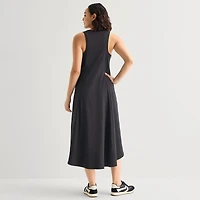 Stylus Easy Tank Womens Crew Neck Sleeveless Maxi Dress
