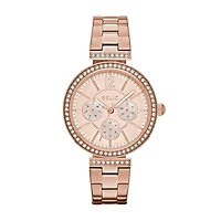 Relic By Fossil Womens Multi-Function Rose Goldtone Stainless Steel Bracelet Watch Zr15903