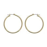 Bold Elements Thin Womens 35mm Hoop Earrings