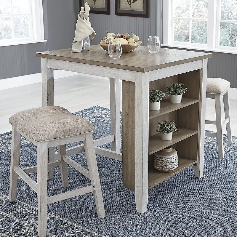 Signature Design by Ashley® Skempton 3-pc. Counter Height Rectangular Dining Set