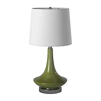Stylecraft 14 W Green Glass Table Lamp