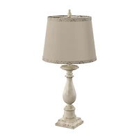 Stylecraft 14 W Distressed Green Table Lamp