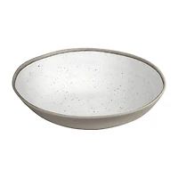 ABODE HOMEWARES Retreat Pottery Bamboo Serving Bowl