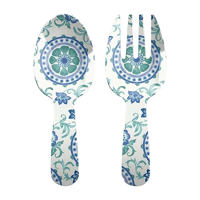 ABODE HOMEWARES Rio Floral Salad Server