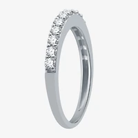 Classic Collection Womens 2MM 1/2 CT. T.W. Natural White Diamond 10K Gold Wedding Band