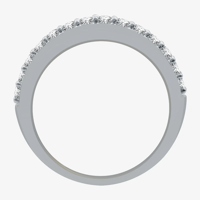 Classic Collection Womens 2MM 1/2 CT. T.W. Natural White Diamond 10K Gold Wedding Band