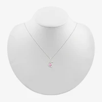 Dolphin Womens Diamond Accent Lab Created Sapphire Sterling Silver 18 Inch Pendant Necklace