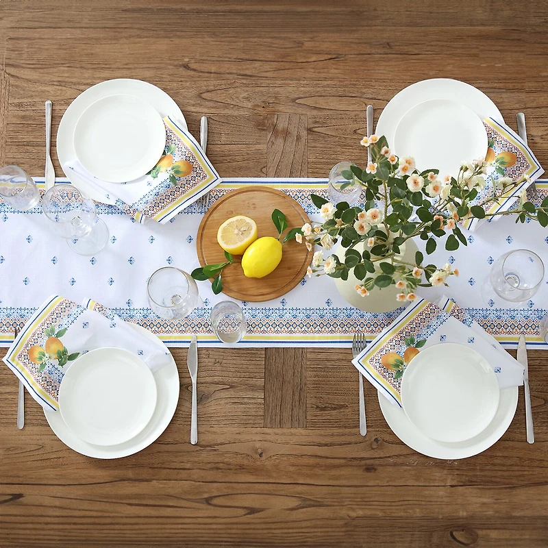 Threadmade Capri Lemon Table Runner