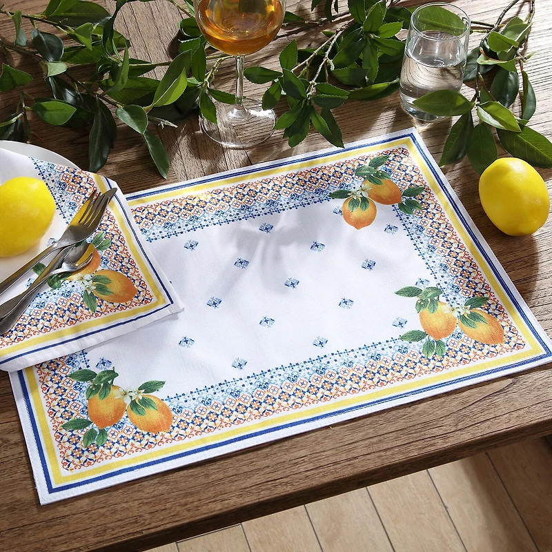 Threadmade "Capri Lemon Placemat 4-pc. Placemat