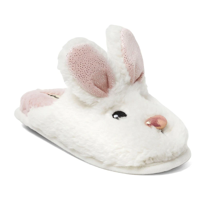 Dearfoams Bunny Novelty Scuff Womens Memory Foam Slip-On Slippers