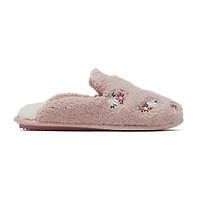 Dearfoams Teddy Tab Scuff Womens Memory Foam Slip-On Slippers