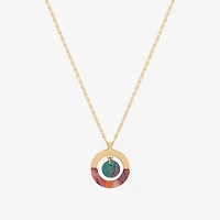 Bijoux Bar Delicates Gold Tone Womens Inch Pendant Necklace