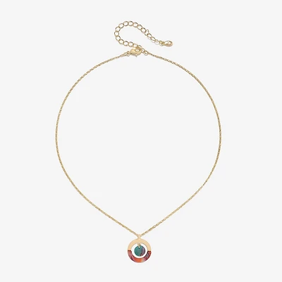 Bijoux Bar Delicates Gold Tone Womens 16 Inch Pendant Necklace