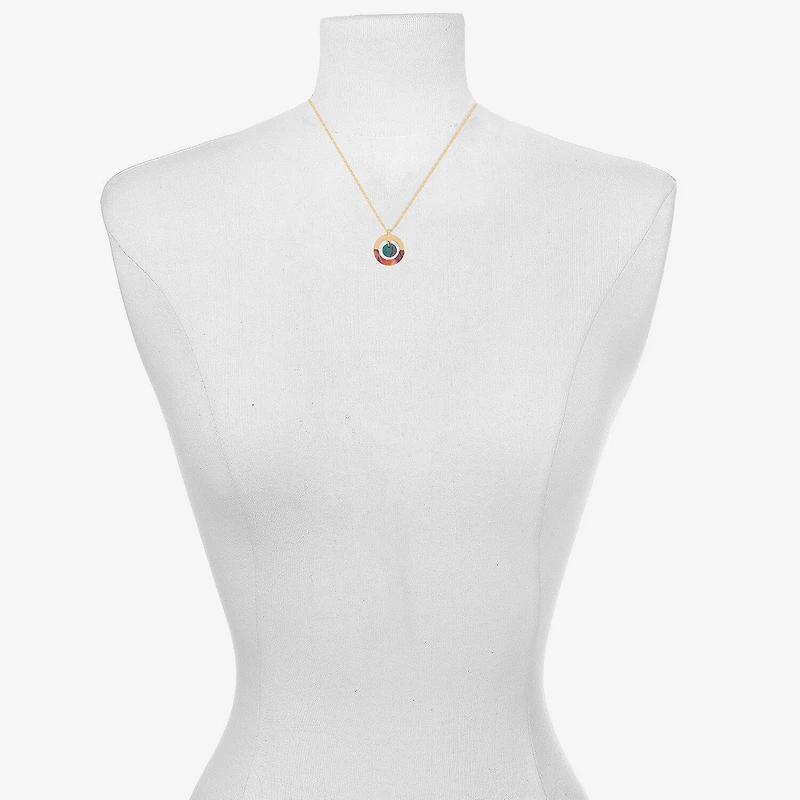Bijoux Bar Delicates Gold Tone Womens Inch Pendant Necklace