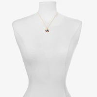 Bijoux Bar Delicates Gold Tone Womens Inch Pendant Necklace