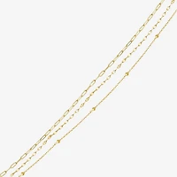 16/18/20 Inch Womens 14K Gold Over Brass Hypoallergenic 3-pc. Necklace Set