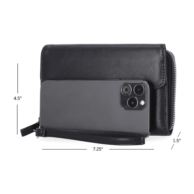 Mundi Big Fat Womens Expandable Rfid Blocking Checkbook Wallet