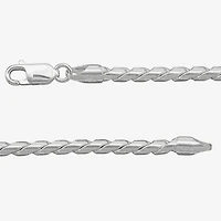 Made in Italy Mens Sterling Silver 8 1/2 Inch Solid Link Chain Bracelet