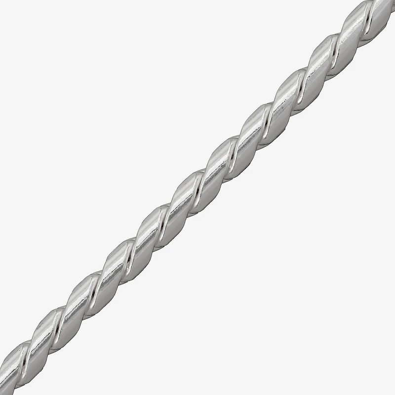 Made in Italy Mens Sterling Silver 8 1/2 Inch Solid Link Chain Bracelet