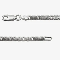 Made in Italy Mens Sterling Silver 8 1/2 Inch Solid Box Chain Bracelet