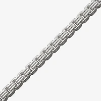 Made in Italy Mens Sterling Silver 8 1/2 Inch Solid Box Chain Bracelet