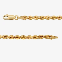 Made in Italy Womens 24K Gold Over Silver Inch Rope Chain Necklace