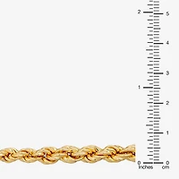 Made in Italy Womens 24K Gold Over Silver Inch Rope Chain Necklace