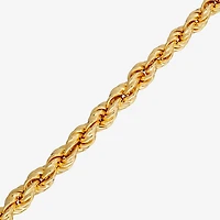 Made in Italy Womens 24K Gold Over Silver Inch Rope Chain Necklace